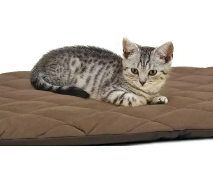 American Pet Diner Flectabed Q Heated Central Heated Bed - 37 in. x 28 in. Brown, Innovative Technology Thermal Bedding, Helps with Arthritis