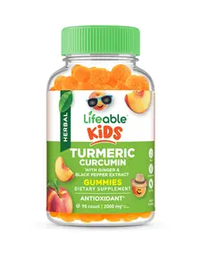 Lifeable Kids Turmeric Curcumin with Ginger & Black Pepper Extract Gummies, 90 count
