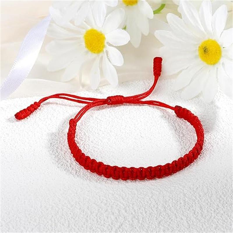 Handmade Bracelet Protection Gifts : Braided Red String Adjustable Amulet