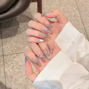 Pure handmade nail extensions, European and American style, medium-long length