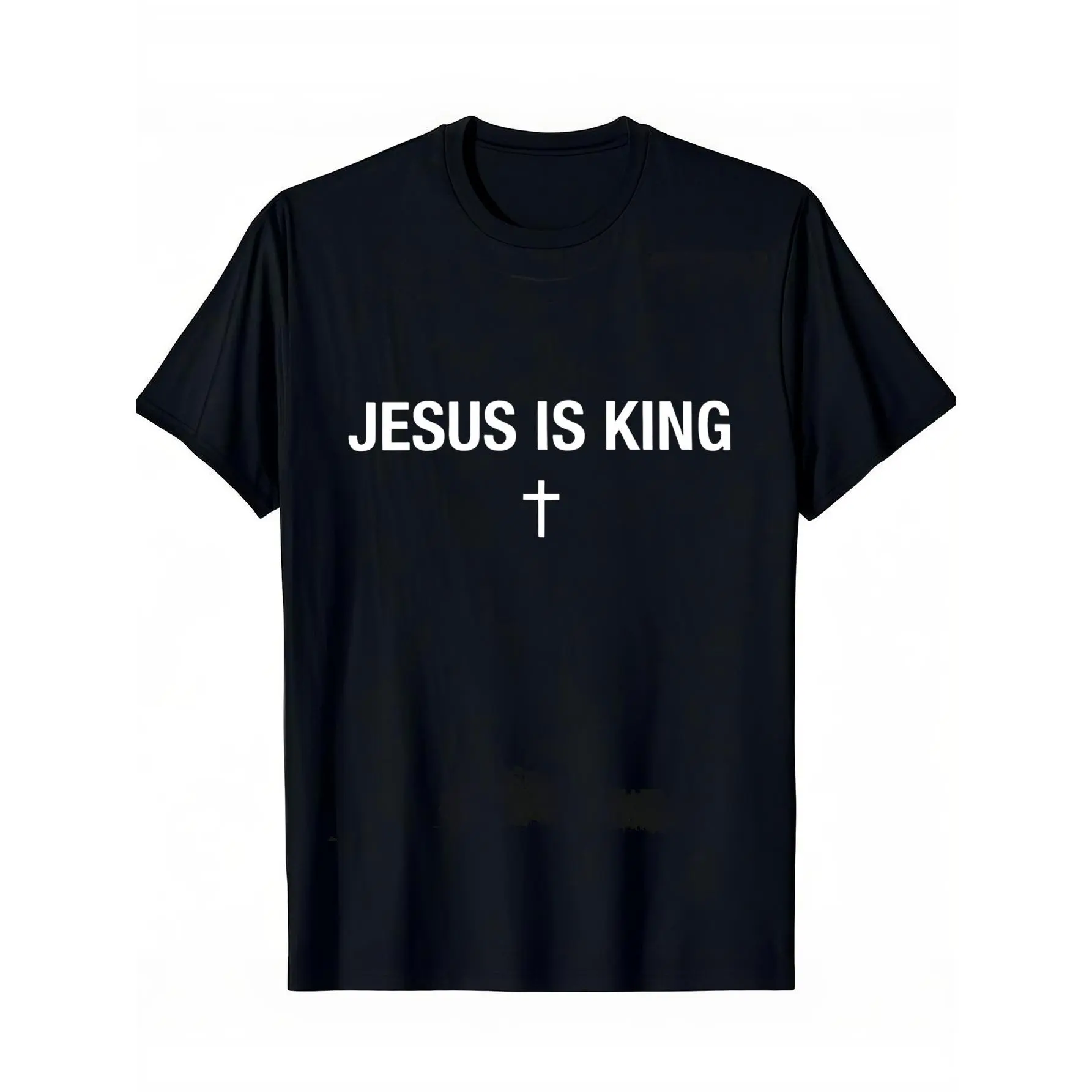 Jesus is King washed cotton T-shirt, streetwear, aesthetic pattern, casual T-shirt, unisex  Summer, Cotton, Casual, Short Sleeve, Graphic Tee, Soft, Breathable, Loose Fit, Streetwear, Daily Wear, T-Shirt