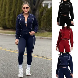 Sports Hoodie & Leggings 2pcs Sets Design Comfortable Fit Versatile Style for Layering or Coordinated Look