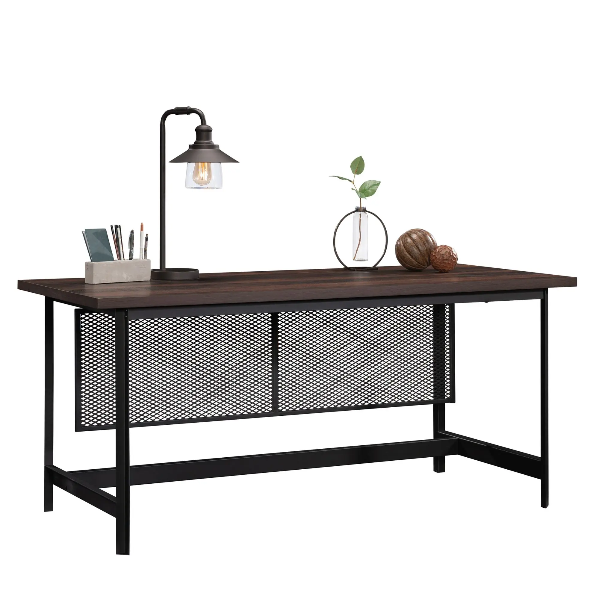 Briarbrook Table Desk Modern Executive Workstation with Spacious Surface & Perforated Modesty Panel for Home Office or Corporate Use