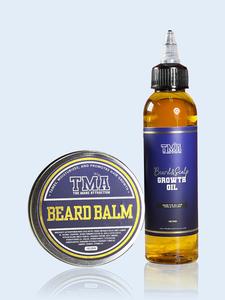 Beard Growth Bundle - Jumbo Beard & Scalp Stimulating Oil and Beard Balm