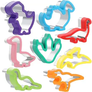 8 count Dinosaur Cookie  Set - Stainless steel Sandwich Cookie   Molds, Kitchen Baking, Cookies, Sandwiches, 's Dinosaur Themed Birthday Party.