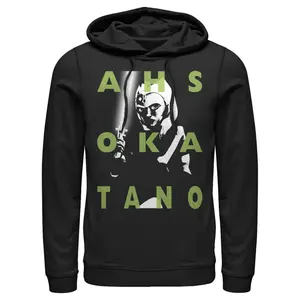 Men's Star Wars: The Clone Wars Ahsoka Tano Text Overlay Pull Over Hoodie