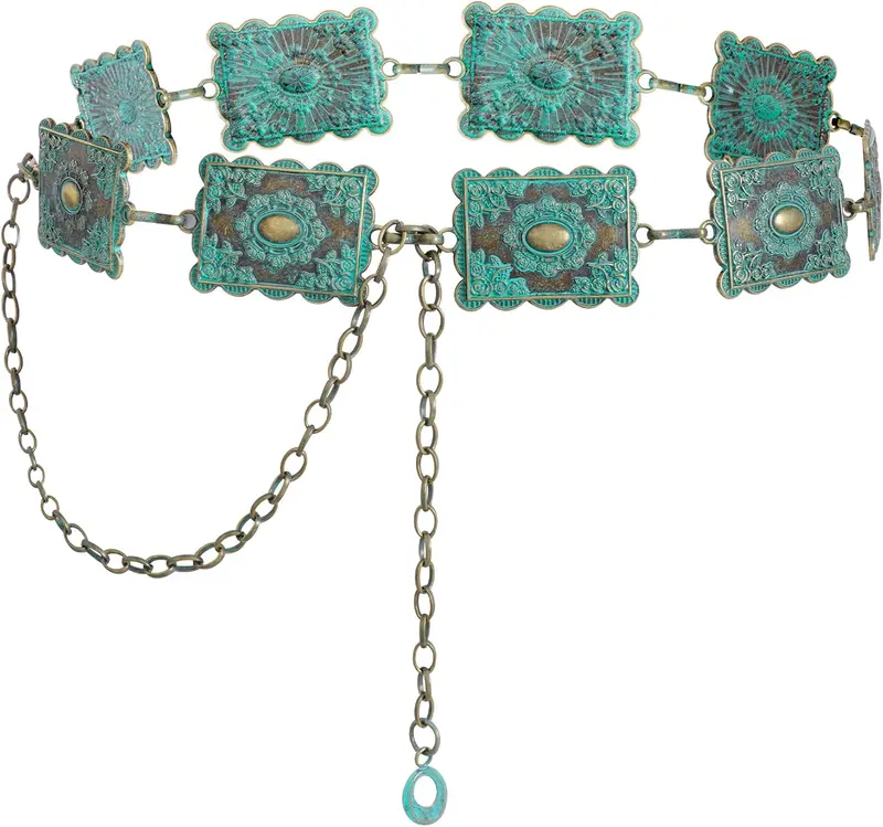 silver turquoise belt - TikTok Shop display picture 3