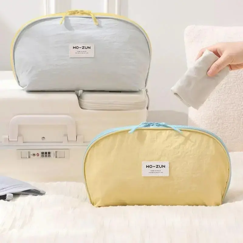 3-in-1 Lightweight Travel Underwear Organizer Bag - Lingerie Underwear Storage Pouch with Liner, Waterproof Personal Garment Packing Cube for Travel, Drawer Storage, Business Trip (Single Bag)#SummerWins