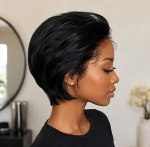 Pixie cut human hair wig-13x4