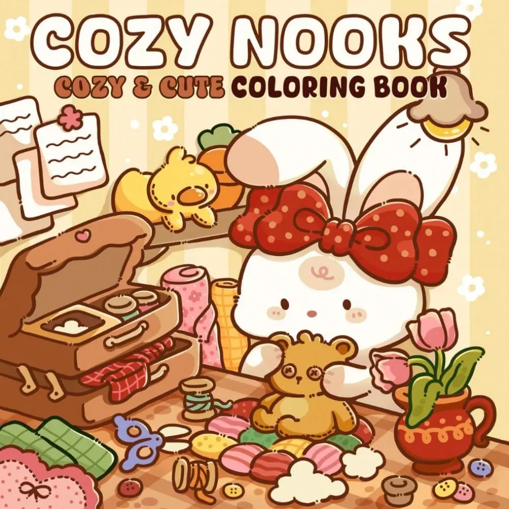 1pc COZY NOOHS coloring book For Adults And Kids,Simple And Big Designs For Relaxat colouring books,Toys suitable for boys and girls, zero foundation drawing to relieve stress coloring book，Christmas gift，Halloween Gift，Back to school gifts
