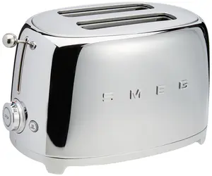 SMEG 50's Retro Style Electric 2-Slice Toaster (Stainless Steel) - Open Box