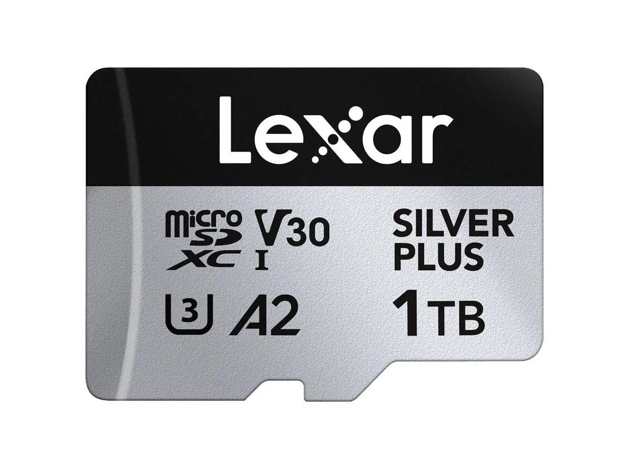 Lexar Lexar Professional 1TB SILVER PLUS microSDXC UHS-I Card, C10, U3, V30, FULL-HD & 4K Video, up to 205MB/s read, up to 150MB/s write, for videographers, gamers