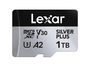 Lexar Lexar Professional 1TB SILVER PLUS microSDXC UHS-I Card, C10, U3, V30, FULL-HD & 4K Video, up to 205MB/s read, up to 150MB/s write, for videographers, gamers
