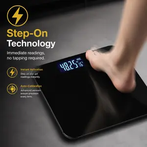 Conridel Electronic Digital Bathroom Scale, High Precision LCD Display, Precise Weight Measurement, Thin Design, Max Weight 180 Kg/400 Lb, Body Weight Scale for Bathrooms, Living Room, Bedroom and Home Use