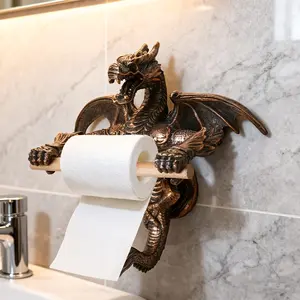 Dragon Shape Paper Towel Holder, Resin Material, Kitchen Bathroom Decor, Handmade Holiday Decoration, Anniversary Gift