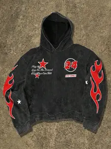 Men's Street Style Hoodie, Long Sleeve Soft Cotton Blend Pullover, Trendy Letter Star Print Design, Perfect for Daily Wear & Outdoor Activities