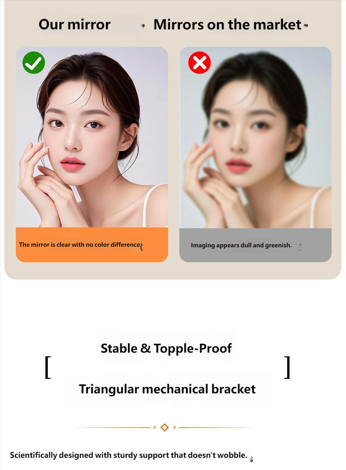 Arched full-length mirror with bracket, full-length mirror, full-length mirror, floor standing mirror, home wall mounted mirror, simple dormitory, bedroom, hotel and bathroom, large mirror, living room and dressing room, wardrobe, hanging mirror for use