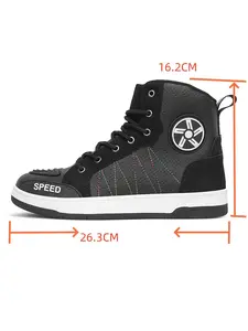 Professional Men's Motorcycle Boots, Urban Racing, Off-Road Gear, Street Motorcycle Shoes, Durable and Stylish Design, Breathable Mesh, Rubber Sole, Footwear