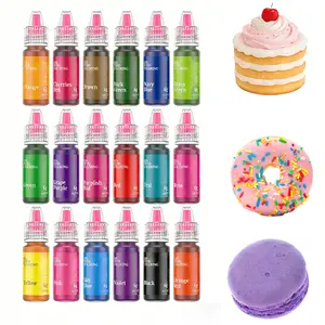 18 Edible Gel Food Coloring Set Vibrant Colors Vegan Gluten Free 6g per Bottle for Baking Decorating Icing Fondant Macaron Cookie Cake Supplies Bake Nata Sugar Cream