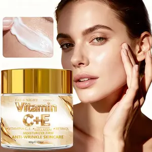 60g Hyaluronic Acid Moisture Cream, Contains Vitamin C & Hydrating Ingredients, Suitable for All Skin Types, Non-Greasy Formula