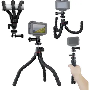 Flexible Camera Tripod Compatible with  Hero 13, 12, 11,10, 9 Bendable Tripod 360? Rotation Mount Stand for Vlogging