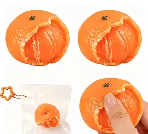 Peeled Orange Slow Rebound Squishy Keychain