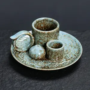 4-in-1 Ceramic Incense Holder, Palo Santo & Sage Burner, Multi-use Tray for Incense Sticks, Candles and Smudge Sticks. High-quality ceramic burner for home decor, meditation, yoga relaxation and Aroma.