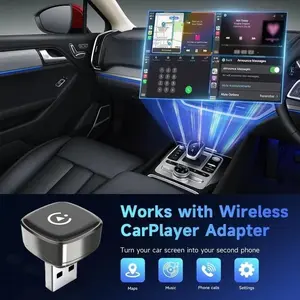 Wired to Wireless CarPlay & Android Auto Adapter, Mini USB-C Plug & Play Car Screen Mirroring Dongle, No App Required Low Latency Auto Reconnect for iPhone & Android, Fit 98% Factory Wired CarPlay Cars