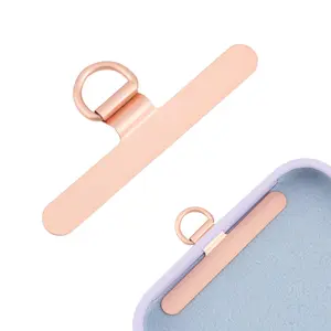 Stainless Steel Phone Lanyard Adapter Plate - Universal Anti-Loss Metal Back Clip for Phone Case, Strap & Card Holder Attachment Sling Holder