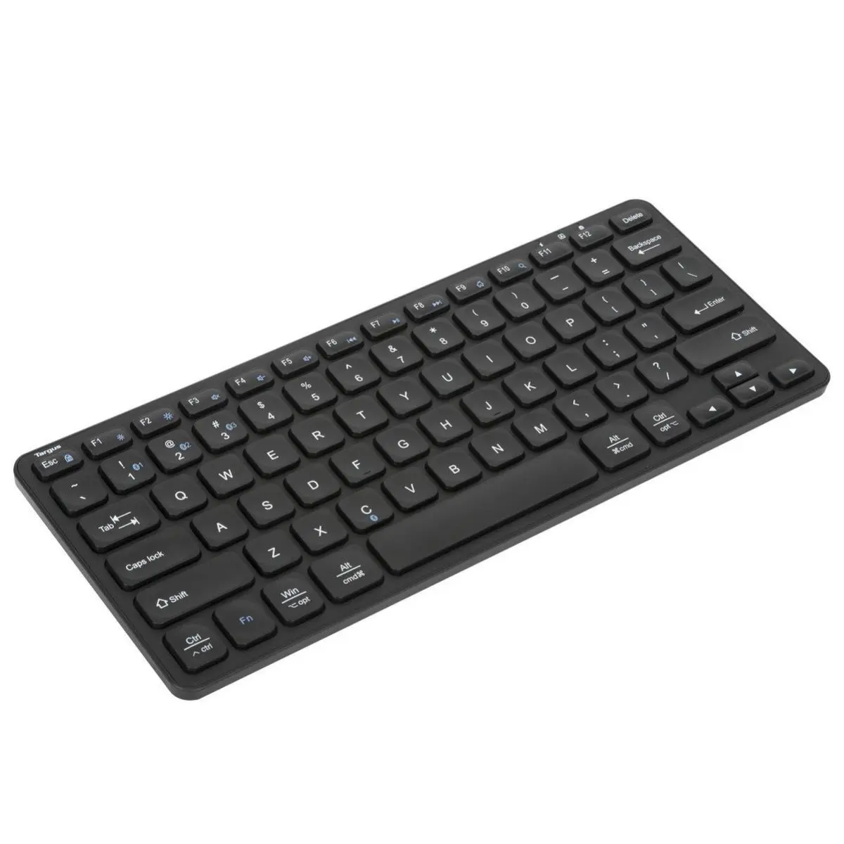Targus AKB862US Super Slim Compact Multi-Device Wireless Keyboard with Batteries, Fast Typing Response, DefenseGuard Protective Additive to Prevent Microorganisms Growth, Black, Prevents Microorganisms Growth