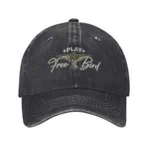 Olive Green Play Free Bird Printed Snapback Adjustable Premium Trucker Hat