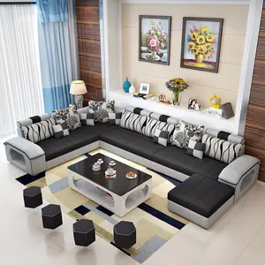 Selena Modular Tufted Sectional StyleB(Black & Light Grey) Selena Modular Tufted Sectional StyleB(Black & Light Grey)