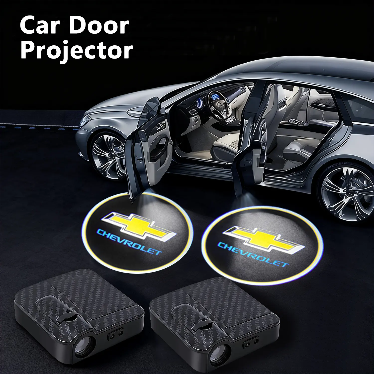 [FREE!SHIP] 2Pcs Car Door Welcome Light For Chevrolet/Nissan/Honda/Ford/, LED Projector Car Door Welcome Light, Personalized Door Projection Light with Logo, Suitable for All Vehicles