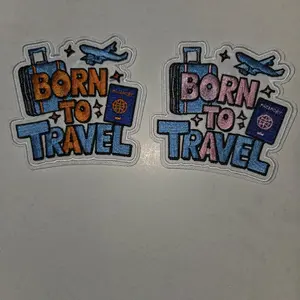 Born To Travel Iron On Patch