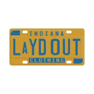 Layed Out Indiana License Plate #1 0f 50