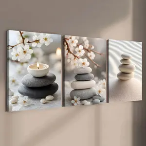 3-Piece Wooden Frame Canvas Set, Modern Artistic Wall Decor, Waterproof, Ideal for Living Room, Bedroom, Office, Corridor