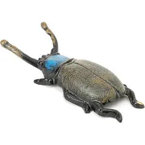 Cast Iron Beetle Statue Boot Jack,  Heavy Duty Boot Puller, Cowboy Boot Remover Helper, Rustic Shoe Jack Remover for Work Boots, Garden Boots, Home and Garden Decor Statue