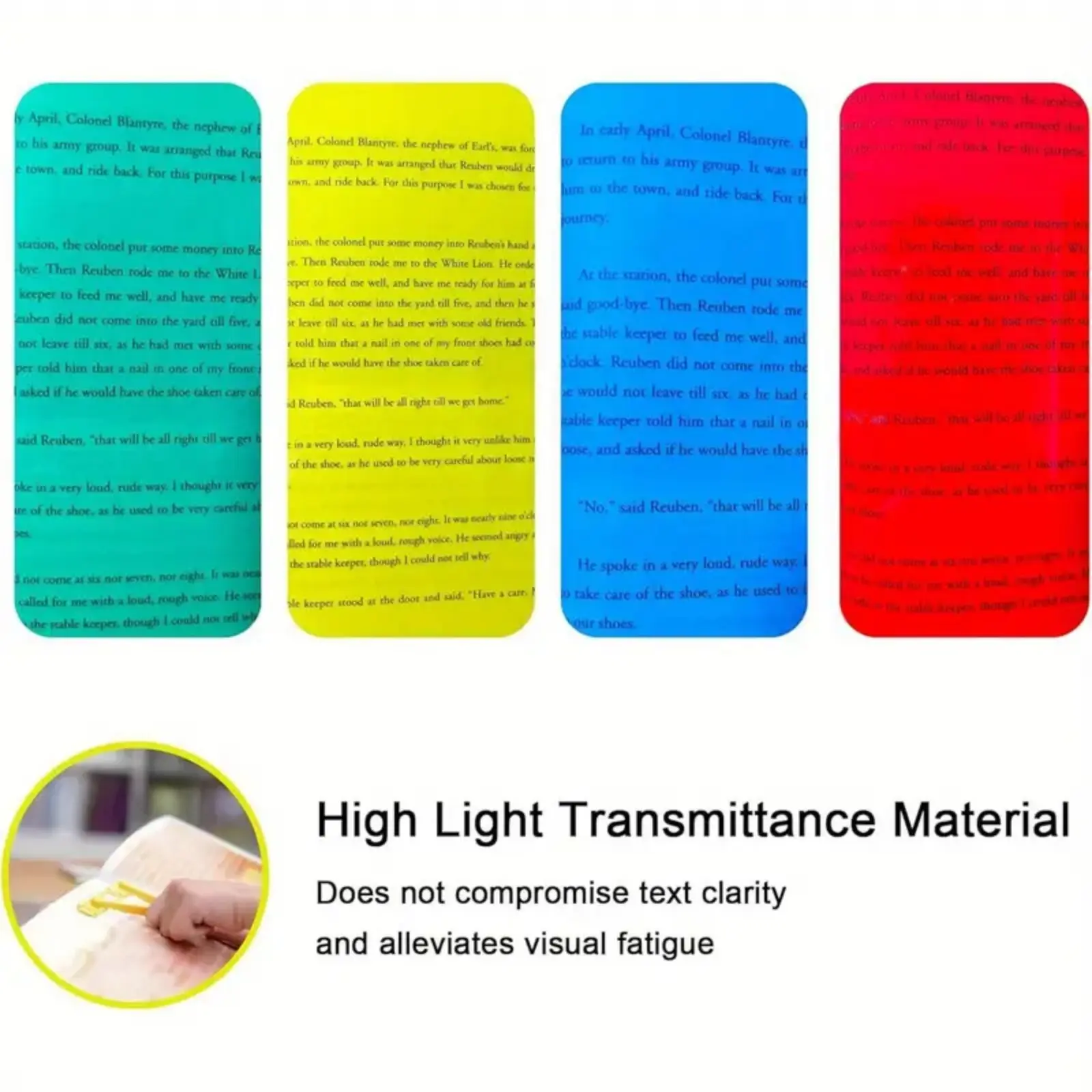 Irlens Guided Reading Strips - 5 Color Options for Enhanced Focus ADHD & Visual Stress Support for Children Students Teachers High Light Transmittance Material