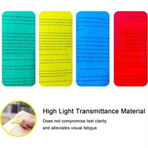 Irlens Guided Reading Strips - 5 Color Options for Enhanced Focus ADHD & Visual Stress Support for Children Students Teachers High Light Transmittance Material