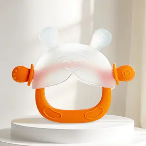 Bunny Buddy Clear Frosted Silicone Teething Mittens - Easter Basket Stuffers for Baby, BPA Free, Drop-Proof Hand Protector for Babies 3M+, Food Grade & Multi-Textured - for Safe Exploration & a Peaceful Family Meal