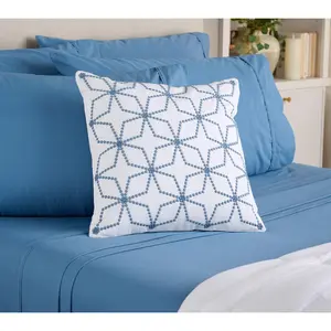 Home Reflection Americana Embroidered 18" x 18" Dec Pillow