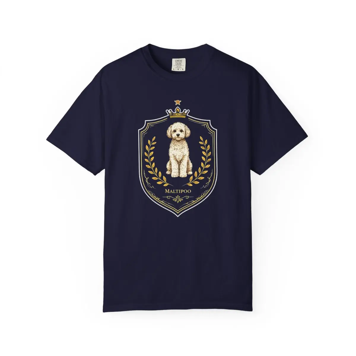 Pampered Maltipoo Shirt Royal Dog Crest Tee Relaxed Fit