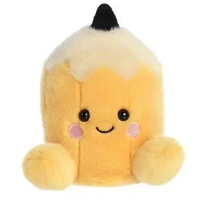 Palm Pals Adorable Tike Pencil 5 inch Yellow Mini Soft Plush Collectable Stuffed Animal