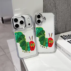 Transparent Soft Anti-Drop Hungry Caterpillar Case, For IPhone 17 PRO MAX And IPhone 16 15 14 13 12 11 PRO MAX PLUS And IPhone 16E 17 AIR Series Mobile Phone Case