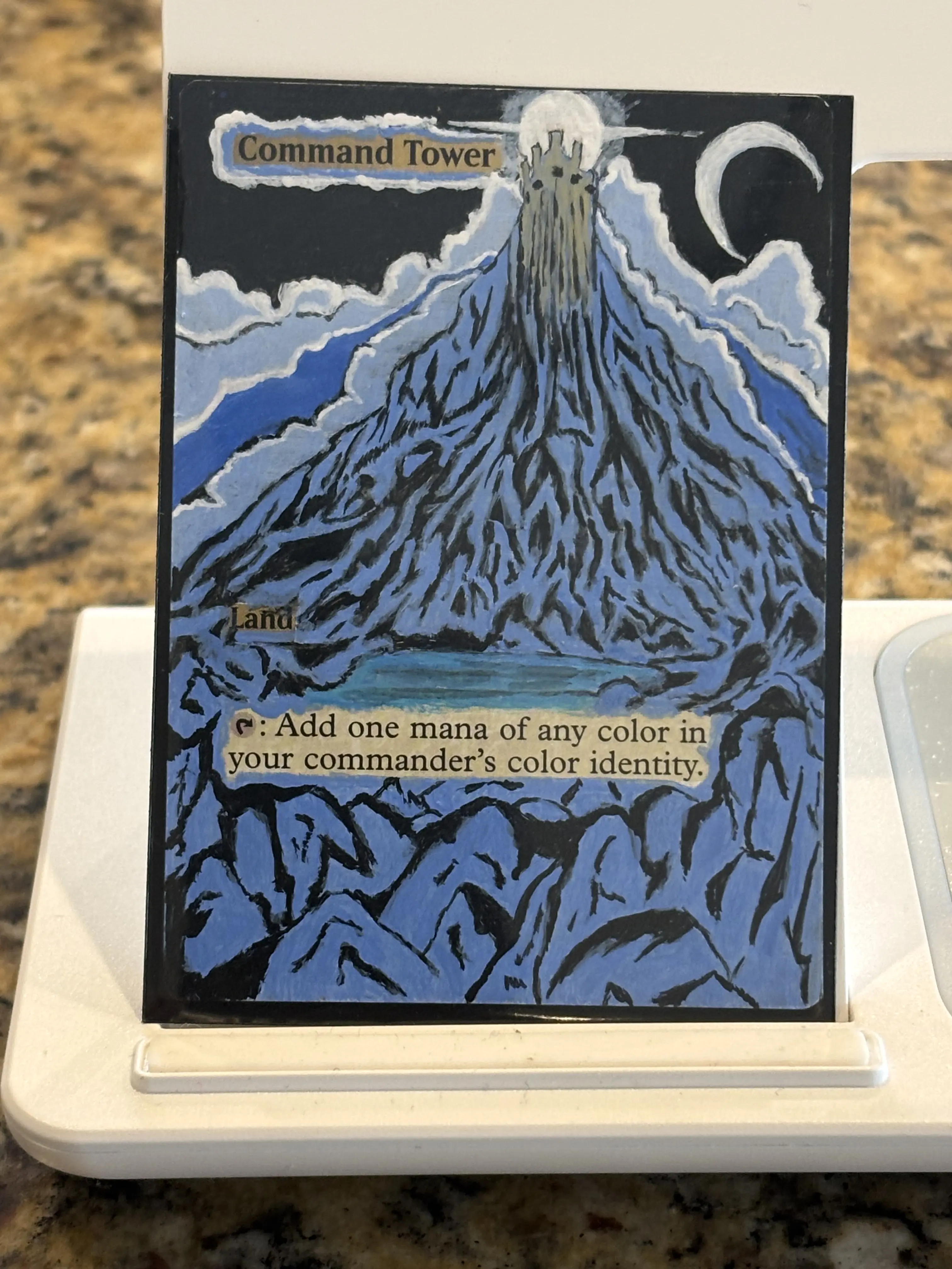 Authentic Magic The Gathering Command Tower. Hand-painted alter by Ducke.