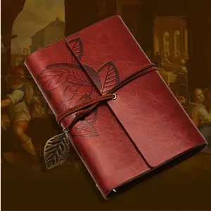 Creative A6 Large Ring Binder Notebook, European Vintage Leather Paper Travel Folder, Office Essential High-Value Practical Notebook