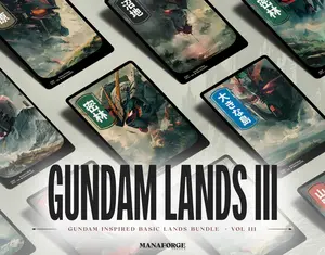 Gundam Basic Land Bundle Full Art Mobile Suit Gundam Basic Lands Set Volume Three, Custom MTG Proxy Cards