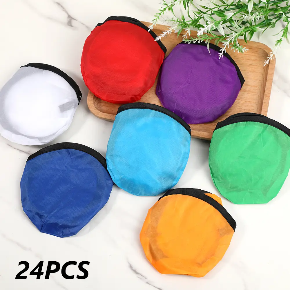 24pcs Mix Folding Hand Fan - 9.8in Foldable Flying Disc Fans with Bags, Handheld Cooling DIY Party Favors for Summer Outdoor Games, Birthday Parties,summerwins