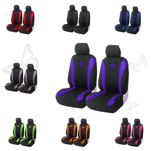 2 Seat (4pcs) Car Seat Covers, Butterfly Embroidery, All-Season Universal Fit, Suitable for Sedan and Suv, Durable Design, Automotive Seat Covers