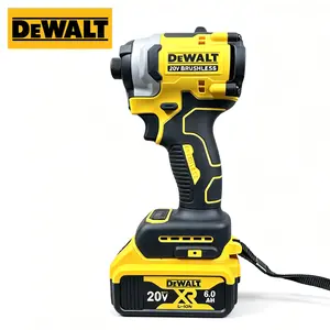 DEWALT DCF850 ATOMIC 20V MAX Brushless Impact Driver，1/4″ Hex with 3-Speed Control，205Nm Max Torque 3800 IPM 0-1000/2800/3250 RPM for Heavy-Duty Screw Driving into Hardwood Metal Framing Decking，Professional Compact Cordless Fastening Tool